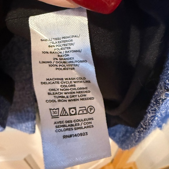 LOFT Women's Blue Tweed Blazer - Picture 4 of 7